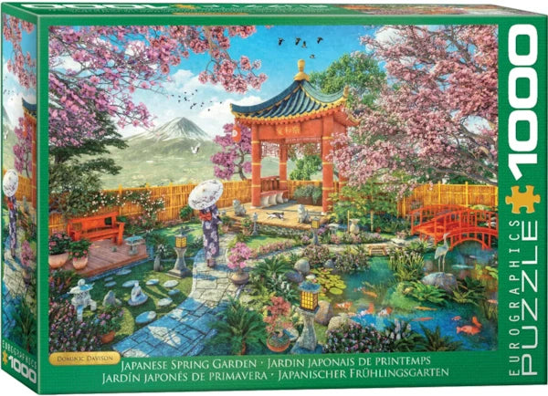 Eurographics - 1000 Piece Jigsaw Puzzle - Japanese Spring Garden By Dominic Davison