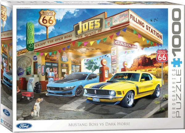 Eurographics - 1000 Piece Jigsaw Puzzle - Mustang Boss vs Dark Horse By D.S. Valori