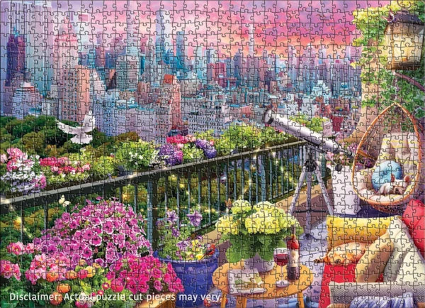 Eurographics - 1000 Piece Jigsaw Puzzle - NY Rooftop Garden By Olena