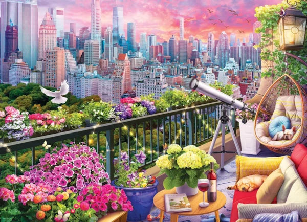 Eurographics - 1000 Piece Jigsaw Puzzle - NY Rooftop Garden By Olena