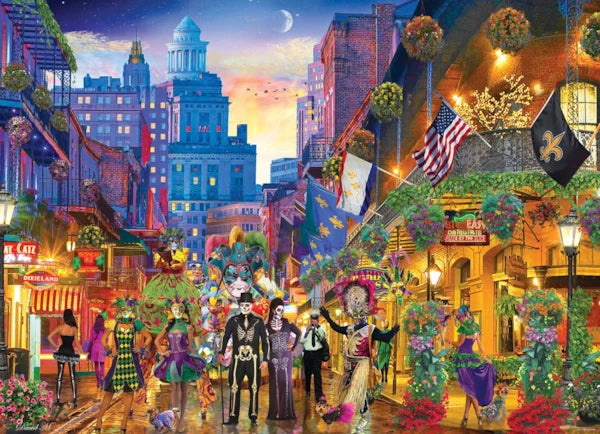 Eurographics - 1000 Piece Jigsaw Puzzle - Mardi Gras, New Orleans By David MacLean