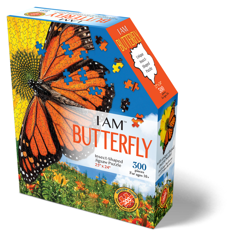 Madd Capp Puzzles – I Am Butterfly Jigsaw Puzzle | 300 Pieces – front of packaging