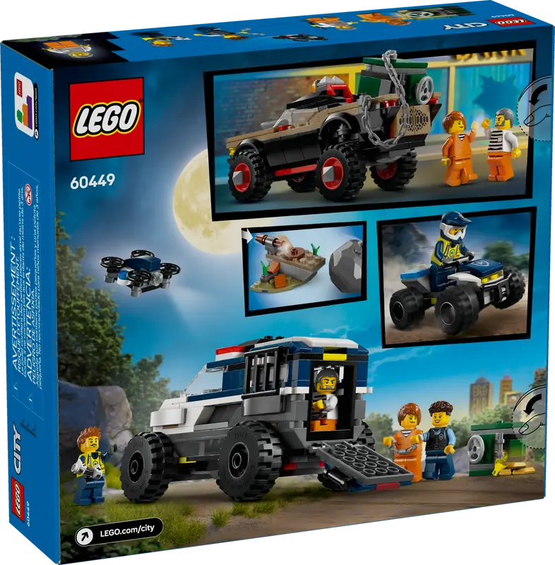 LEGO - 60449 - CITY - Off-Road Police Car Chase - 467pcs