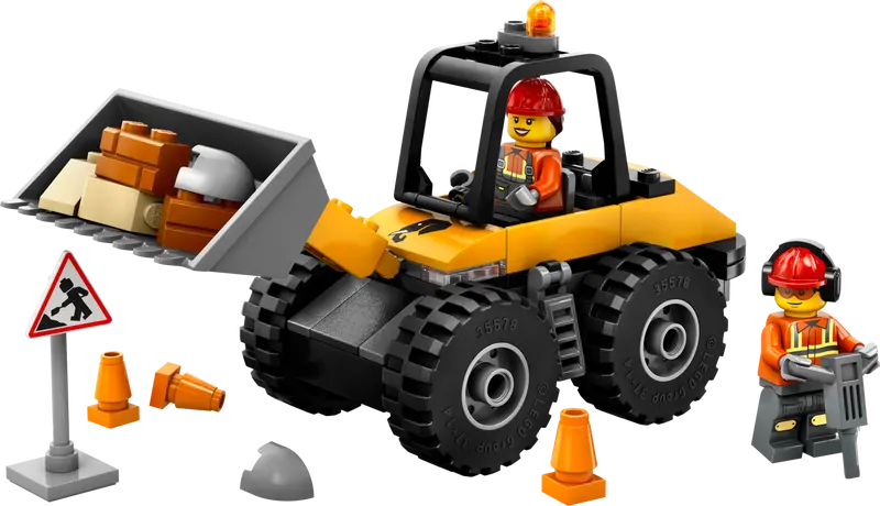 LEGO - 60450 - CITY - Yellow Construction Wheel Loader - 81pcs