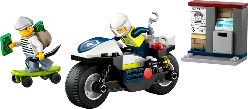 LEGO - 60455 - CITY - Police Motorcycle Chase - 65pcs