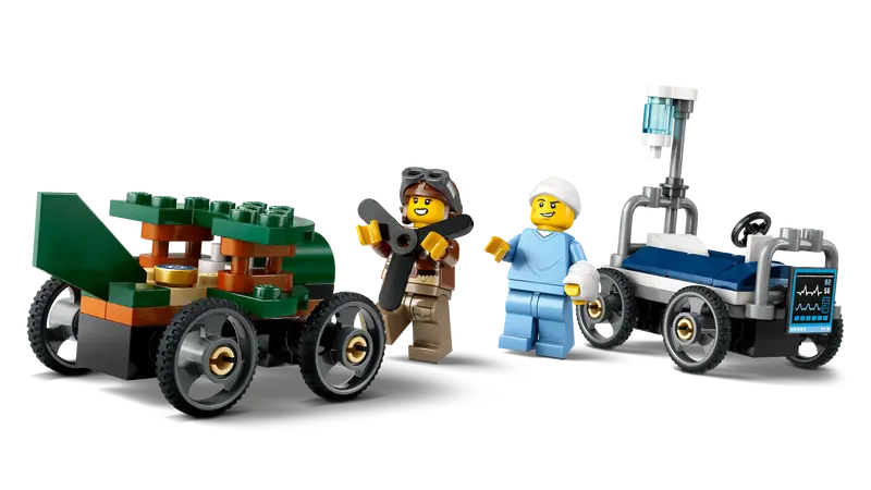 LEGO - 60459 - CITY - Airplane vs. Hospital Bed Race Car Pack - 70pcs