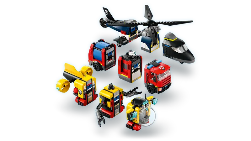 LEGO - 60462 - CITY - Helicopter, Fire Truck & Submarine Remix - 874 pcs