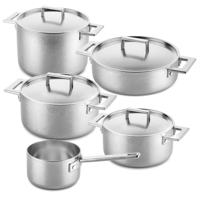 Mepra – Attiva Pewter – 9-Piece Kitchen Set