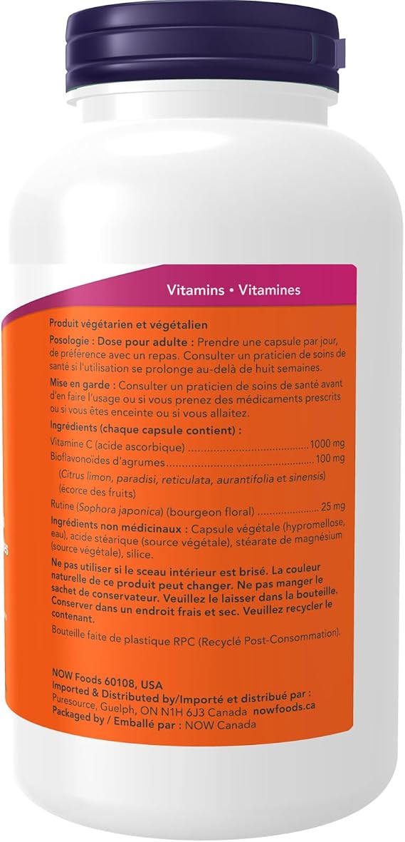 Now - Vitamin C - 1000 With 100MG Bioflavonoids 100VCAP