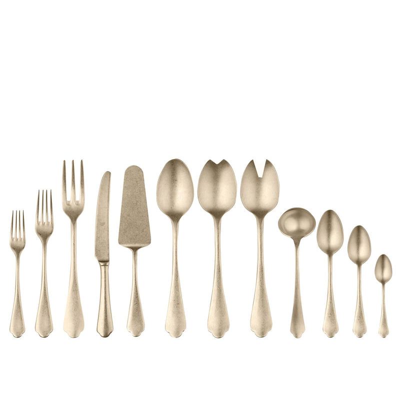 Mepra – Dolce Vita Pewter Champagne – 67-Piece Flatware Set