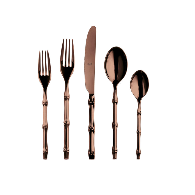 Mepra – Bali Bronze – 5-Piece Flatware Set