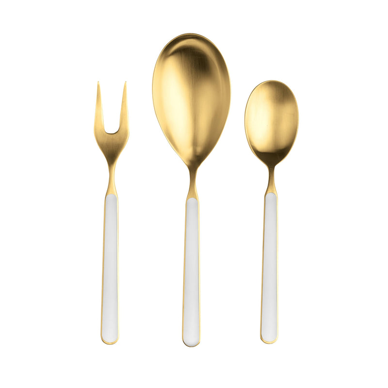 Mepra – Fantasia Ice Gold Porcelain – 3-Piece Serving Set