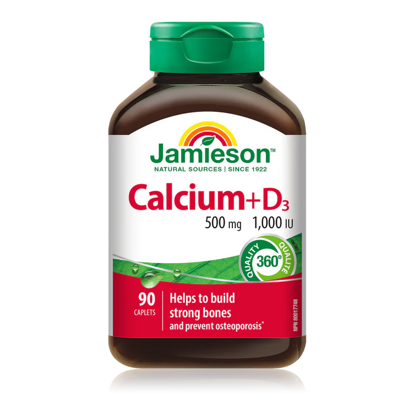 Jamieson - Calcium 500MG Vitamin D 1000IU 90's