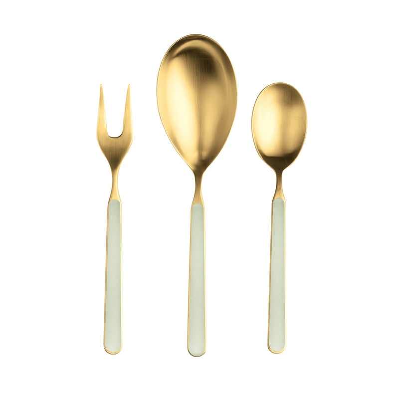 Mepra – Fantasia Ice Gold Sage – 3-Piece Serving Set