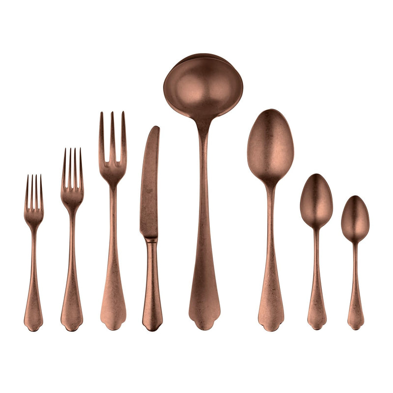 Mepra – Dolce Vita Pewter Bronze – 43-Piece Flatware Set