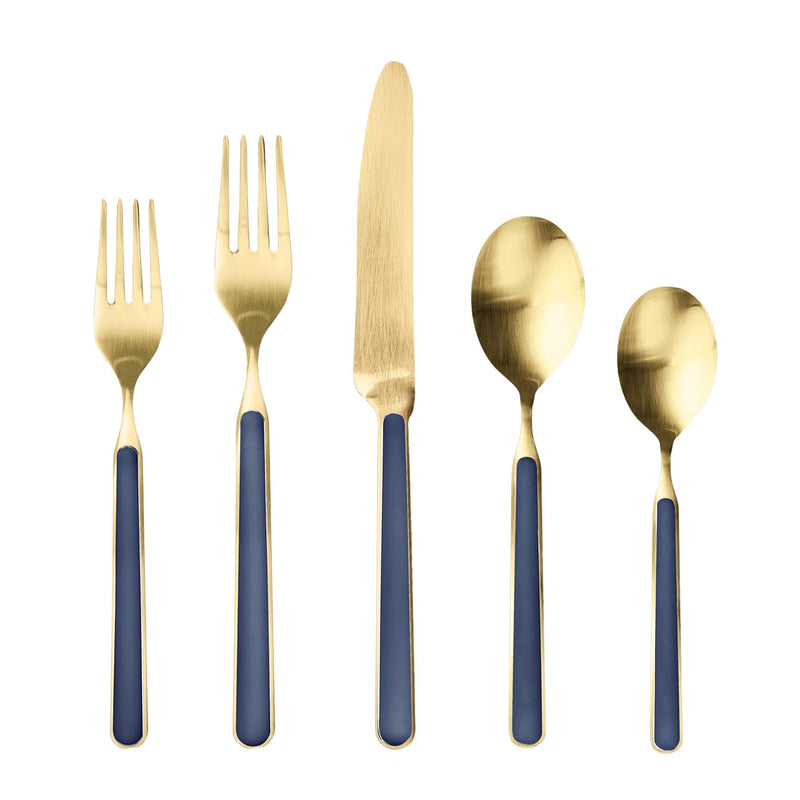 Mepra – Fantasia Ice Gold Cobalt – 20-Piece Flatware Set