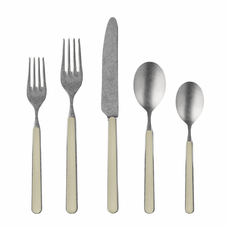 Mepra – Fantasia Pewter Tourtle Dove – 20-Piece Flatware Set