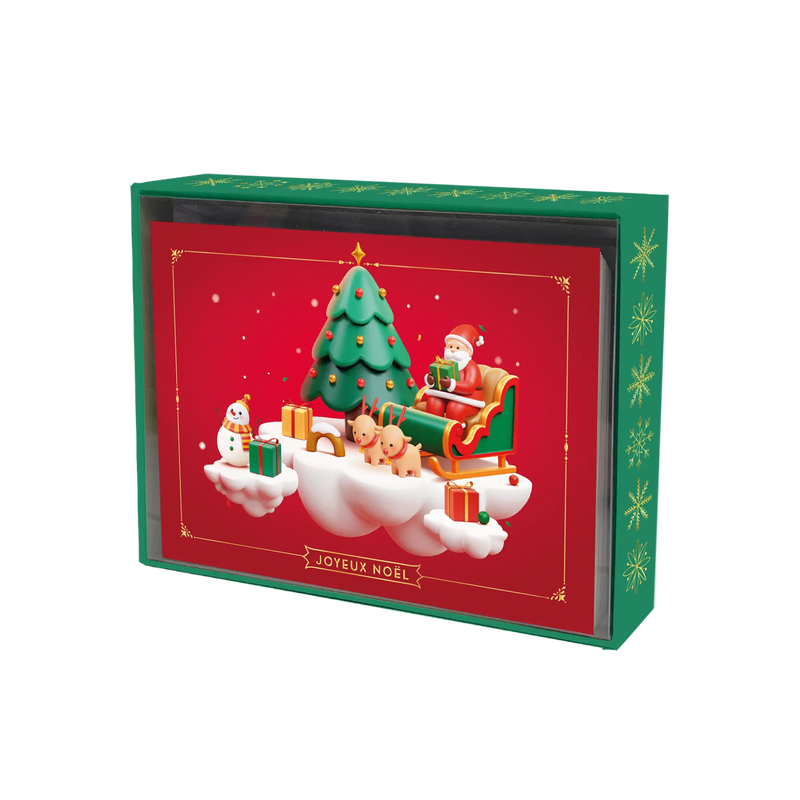 CARTE NOËL ENS./ 20: AVEC LE PÈRE NOËL