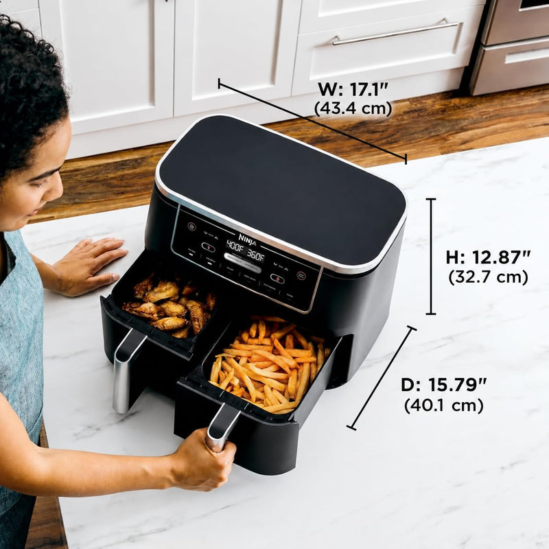 Ninja Foodi DualZone XL Air Fryer DZ302C, 10 qt.