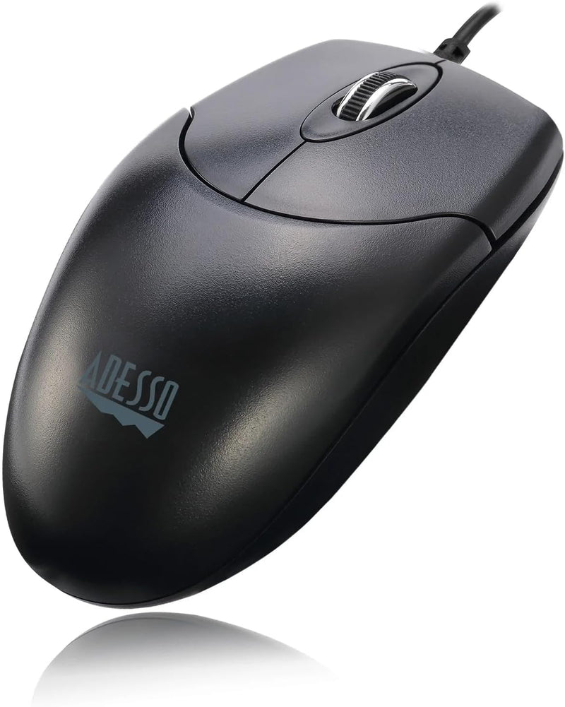 Adesso - Keyboard & Mouse Combo Wired Antimicrobial Multimedia 1200dpi PC/MAC - Black