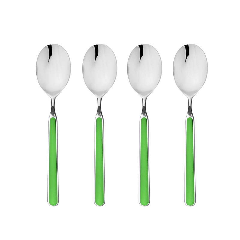 Mepra – Fantasia American Apple Green – 4-Piece Coffee Spoon Set