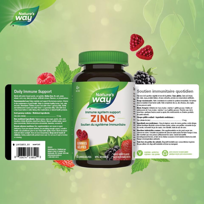 Nature's Way - Zinc Gummies (Mixed Berry)