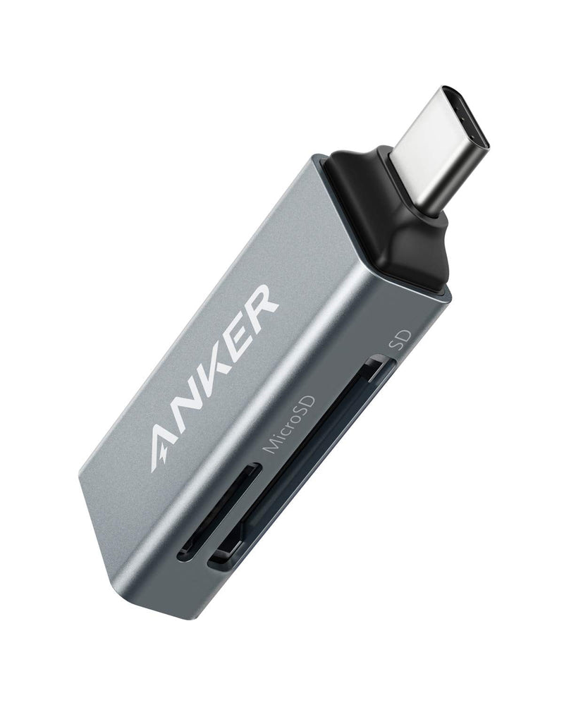 Anker - A8370 - 2-in-1 USB-C SD and microSD Card Reader - Gray