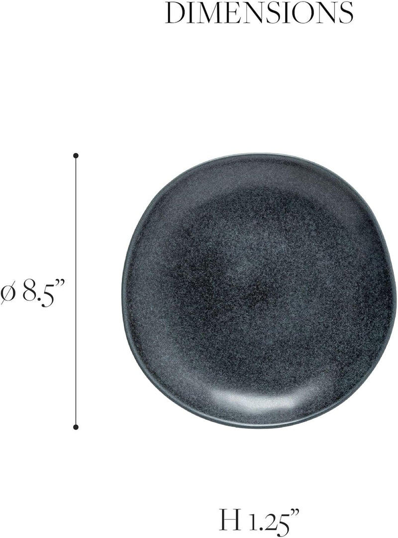 Costa Nova - Livia Matte Black Salad / Dessert Plate