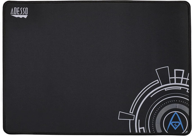 Adesso - Gaming Mouse Pad Medium with Circular Logo Design for Esports 16in x 12in - Black