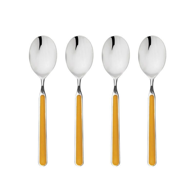 Mepra – Fantasia Mustard – 4-Piece Coffee Spoon Set