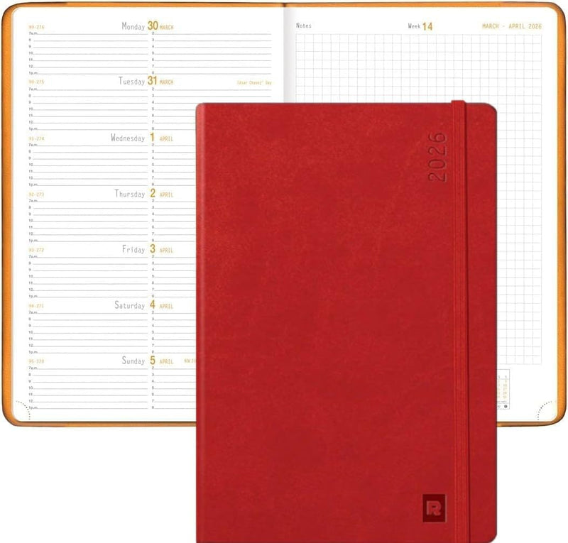 Rhodia - Webplanner 2026: Vertical Grid Agenda