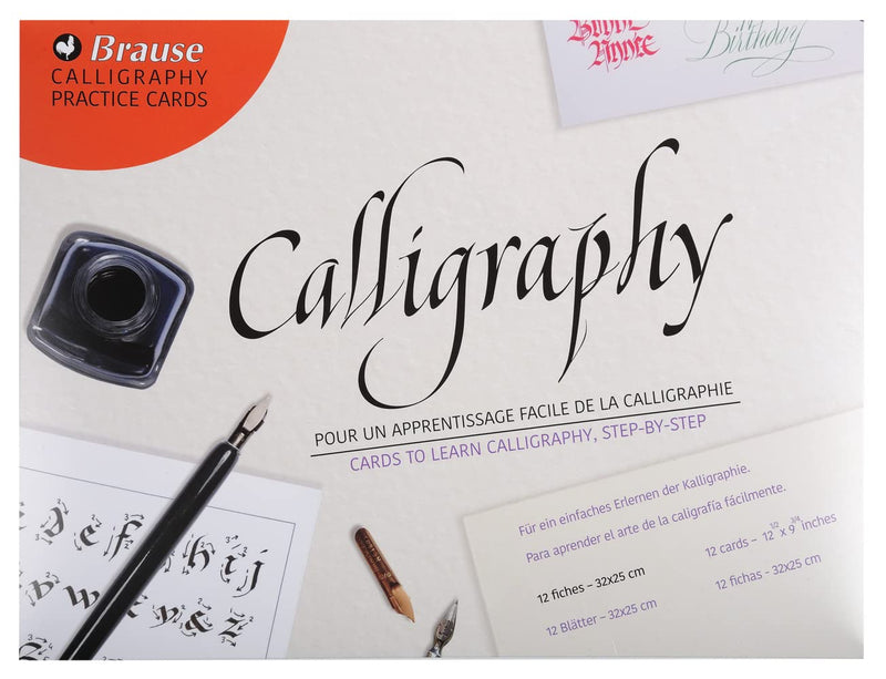 Brause - Book: Introduction To Calligraphy - 10 Cards-9 Lettering Styles (12.6x9.8in)
