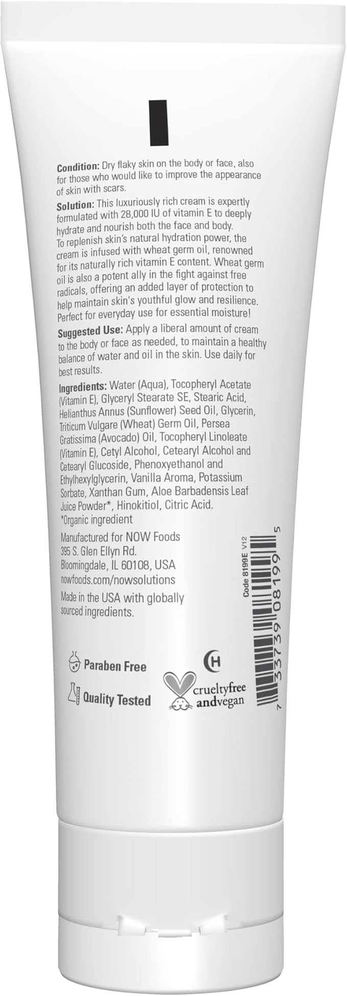 Now - Vitamin - 28 000 IU Cream 118 mL