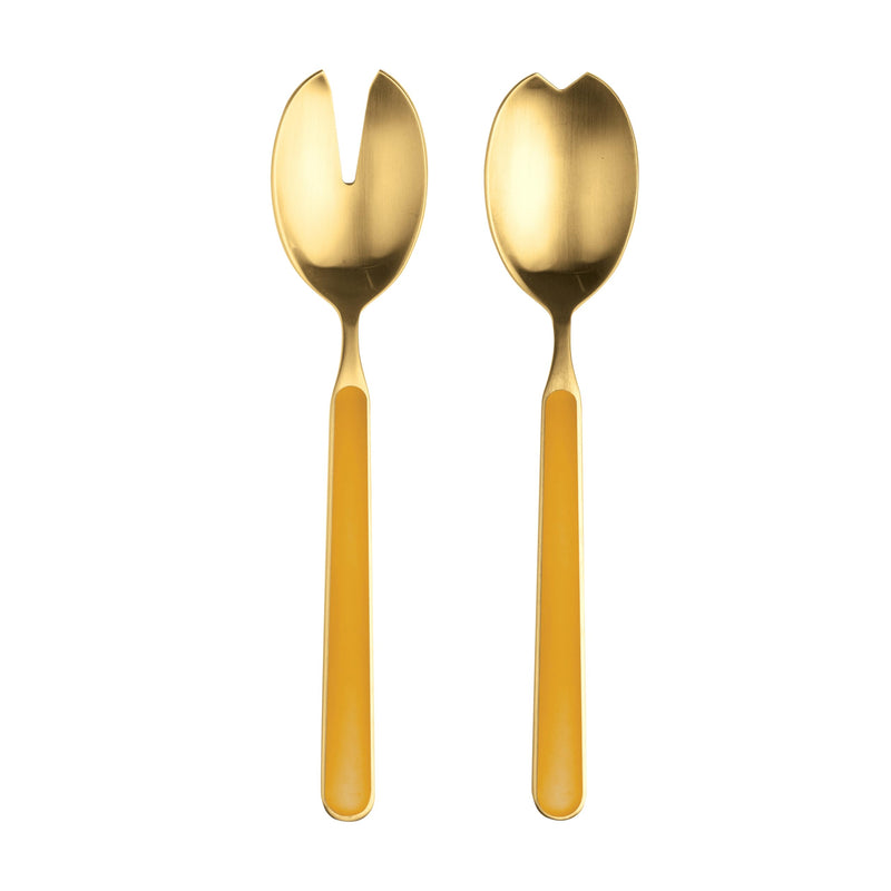 Mepra – Fantasia Ice Gold Salad Mustard – 2-Piece Serving Set