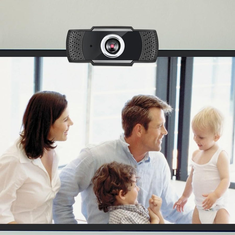 Adesso - Webcam CyberTrack H4 1080P (2.1MP) with Built-in Microphone Zoome Certified - Black