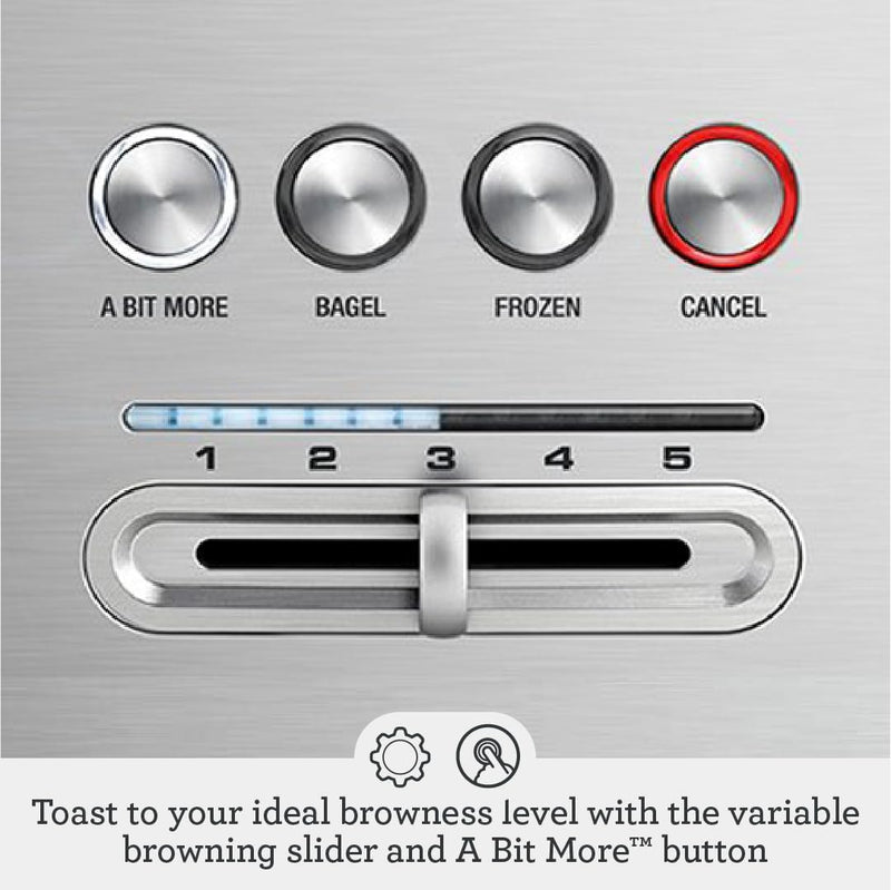 Breville A Bit More BTA720XL 2-Slice Toaster, Silver