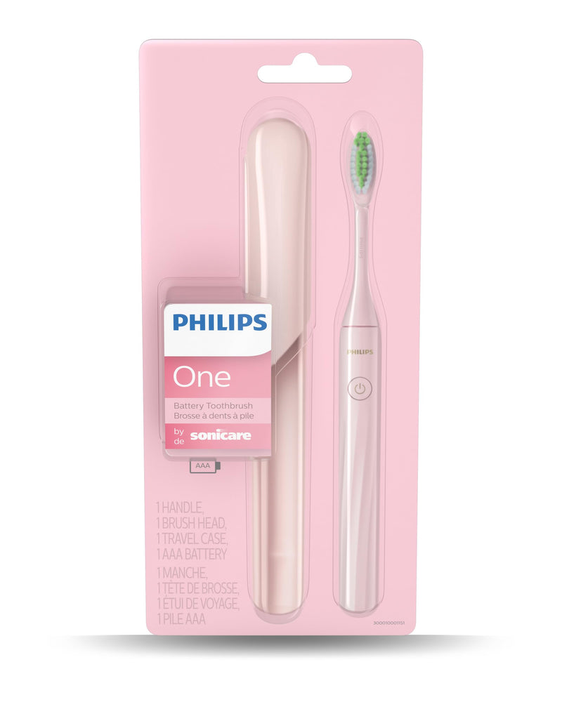 Philips One by Sonicare Battery Toothbrush HY1100/06, Pink