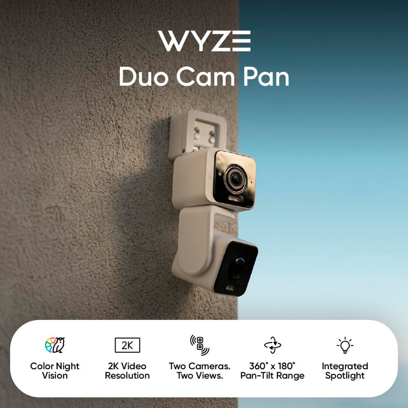 Wyze Pan Cam Duo Security Camera WYZEC-DUO-WH, White