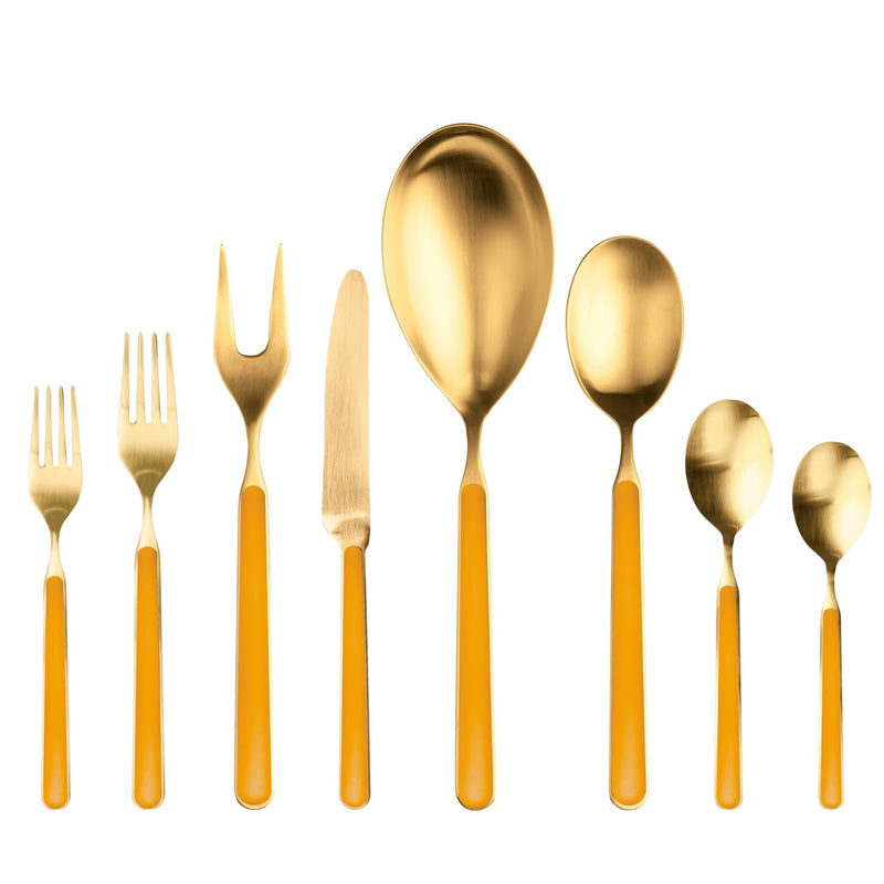 Mepra – Fantasia Ice Gold Mustard – 43-Piece Flatware Set
