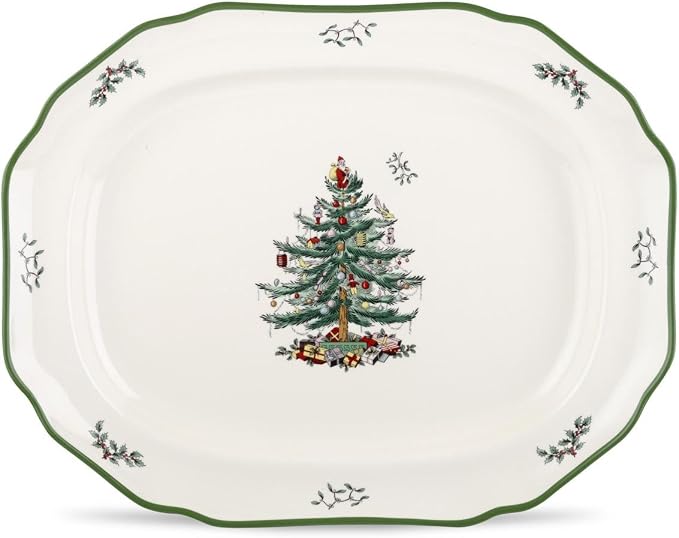 Spode - Christmas Tree - Sculpted Platter 19"