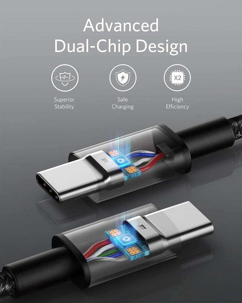 Anker - A8758 - 100W USB-C to USB-C Cable - 2-Pack | 10 ft / 3 m