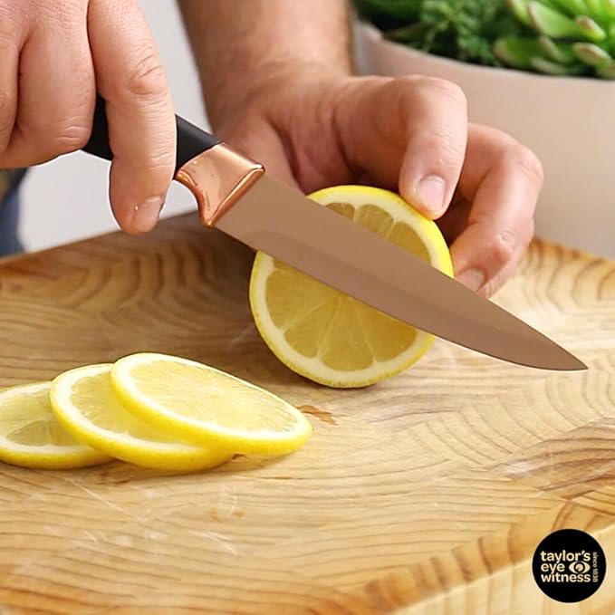 Taylor's Eye Witness - Knife Satin Gold (Paring-Utility-Chef) (Set of 3) - Limolin 