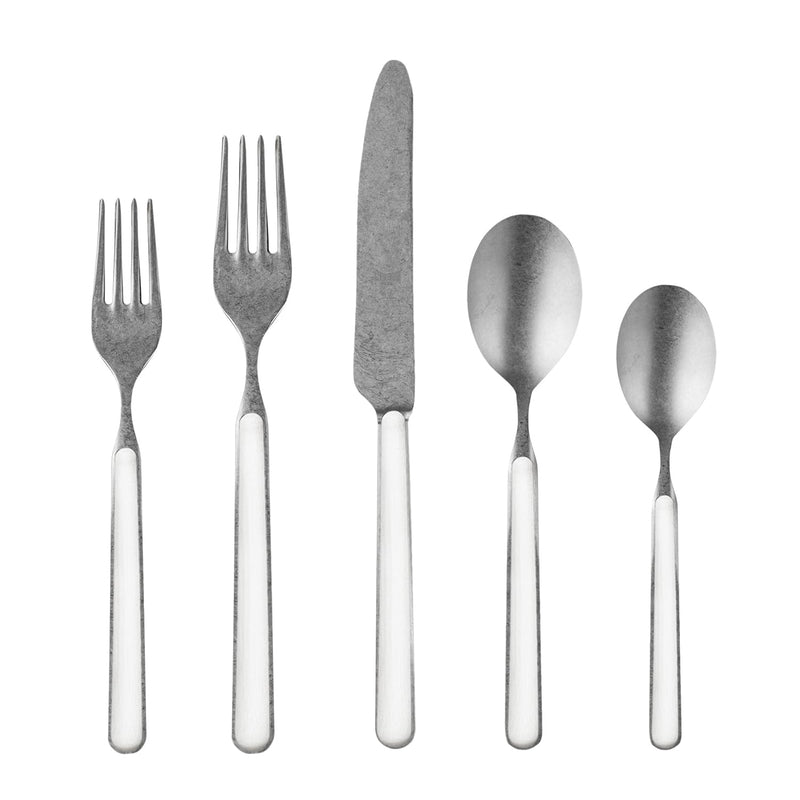 Mepra – Fantasia Pewter Porcelain – 5-Piece Flatware Set
