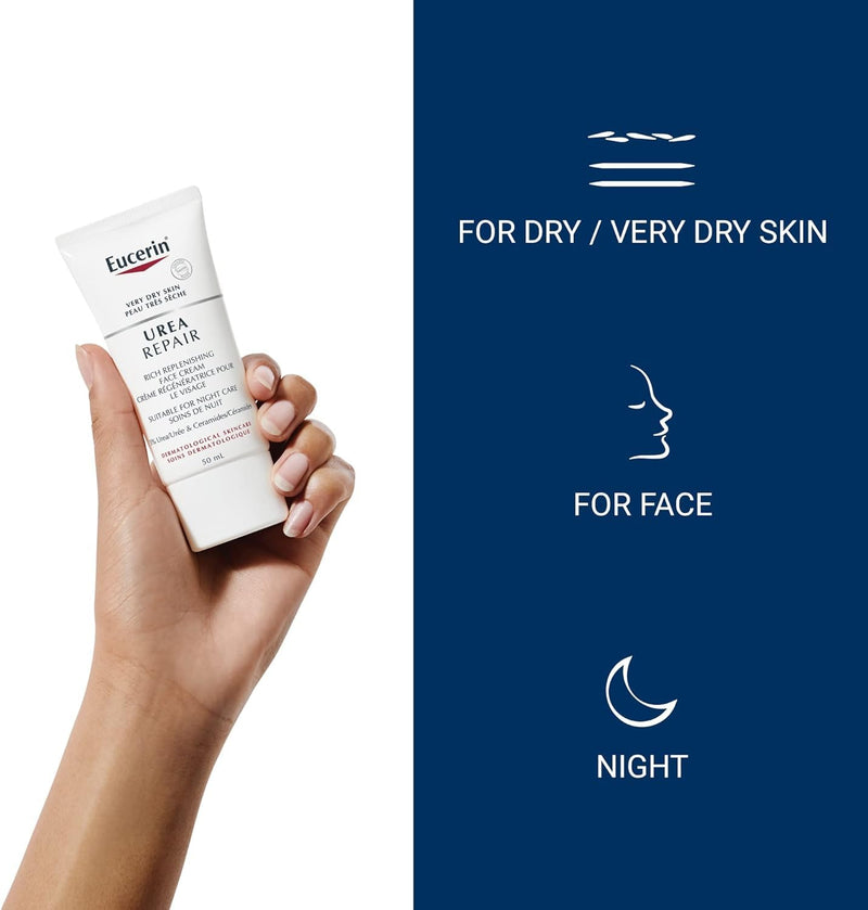 Eucerin Replenishing Face Creme Night 5% Urea, 50 mL