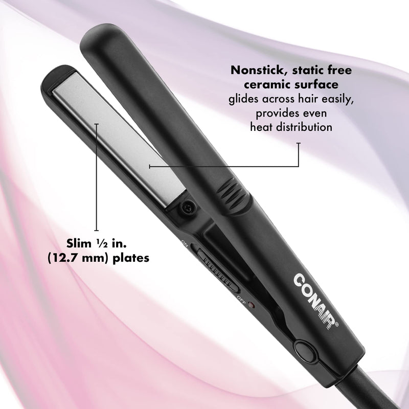 Conair CS80XAC 0.5 in Mini Ceramic Travel Straightener
