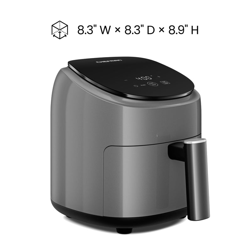 Chefman RJ38-2D-GREY-CA 2 qt Mini Air Fryer, Grey
