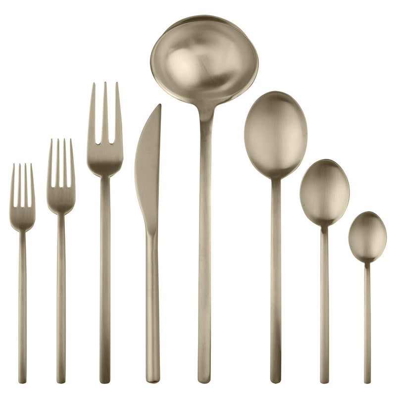 Mepra – Due Ice Champagne – 43-Piece Flatware Set