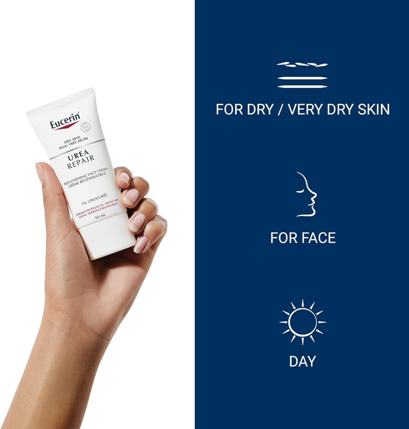 Eucerin Replenishing Face Creme Day 5% Urea, 50 mL
