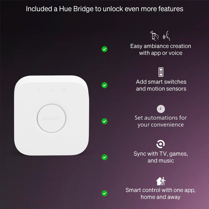 Philips Hue Essential Starter Kit 608983, Bridge & 4 Bulbs