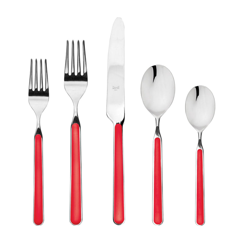 Mepra – Fantasia Red – 5-Piece Flatware Set